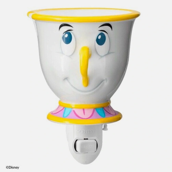 (firm) NWT Disney Scentsy Beauty & The Beast Chip Teacup Plug In Wax Warmer NIB - Picture 1 of 8
